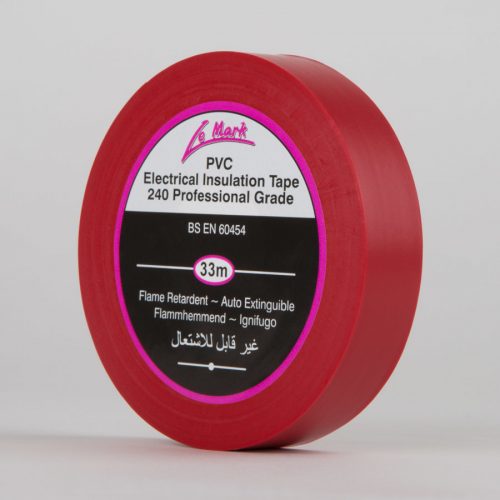Le Mark PVC Electrical Insulation Tape 19mm x 33mm (Red, new)
