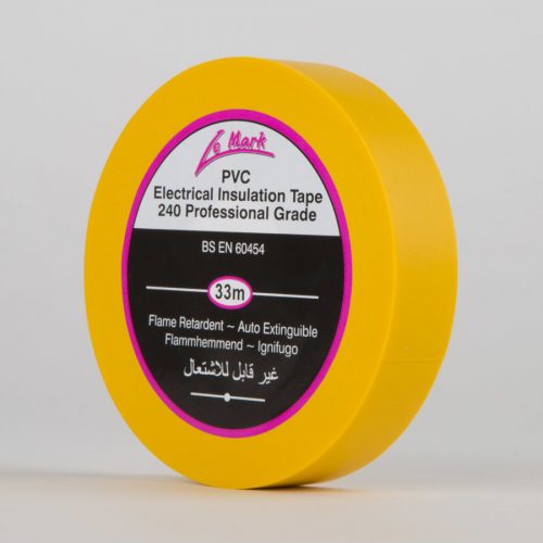 Le Mark PVC Electrical Insulation Tape 19mm x 33mm (Yellow, new)